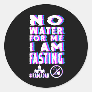 Sticker Rond Ramadan Kareem Moubarak Jeûner sans eau