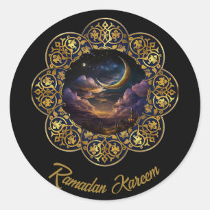 STICKER ROND RAMADAN KAREEM MUBARAK 2024 EID MUBARAK