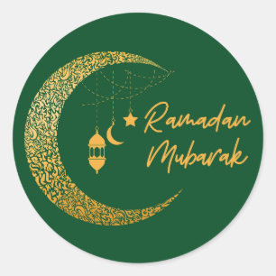 Sticker Rond Ramadan Moubarak -Ramadan Kareem -Aïd Moubarak