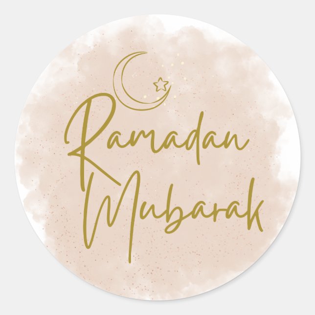 Sticker Rond ramadan mubarak (Devant)
