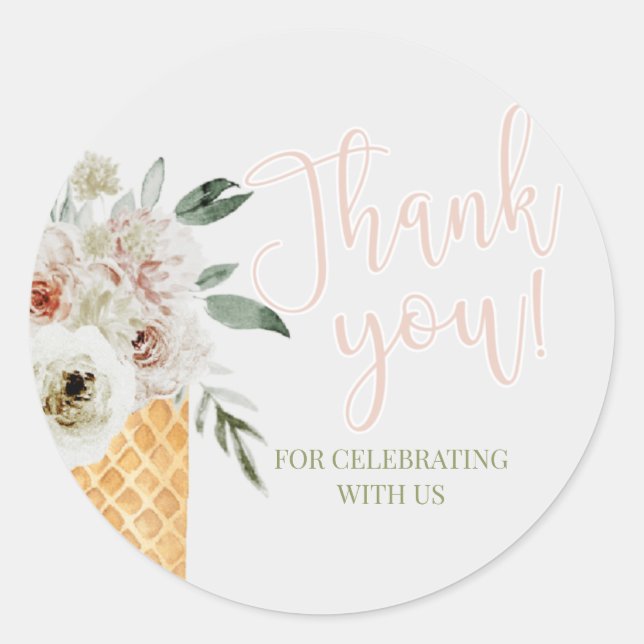 Sticker Rond Ramassée, Shower de Mariage, Mariée, Invitation Sc (Devant)