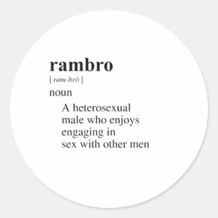 STICKER ROND RAMBRO