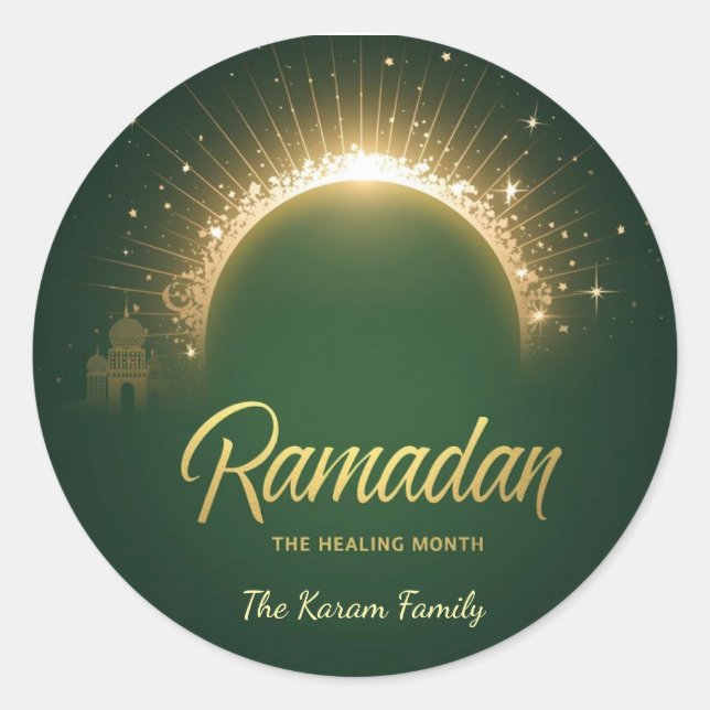 Sticker Rond Ramdan Kareem Holiday  (Devant)
