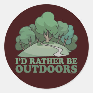 Sticker Rond Randonnée, Camping, Trekking, Escalade Extérieur !