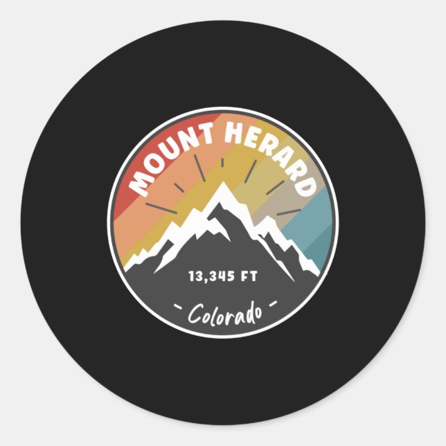 Sticker Rond Randonnée Mont Herard Colorado (Devant)