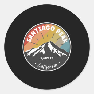 Sticker Rond Randonnée Santiago Peak Californie