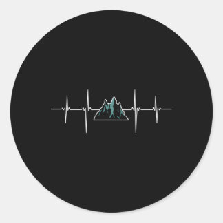 Sticker Rond Randonnées Montagnes Escalade Randonnée Hebeat