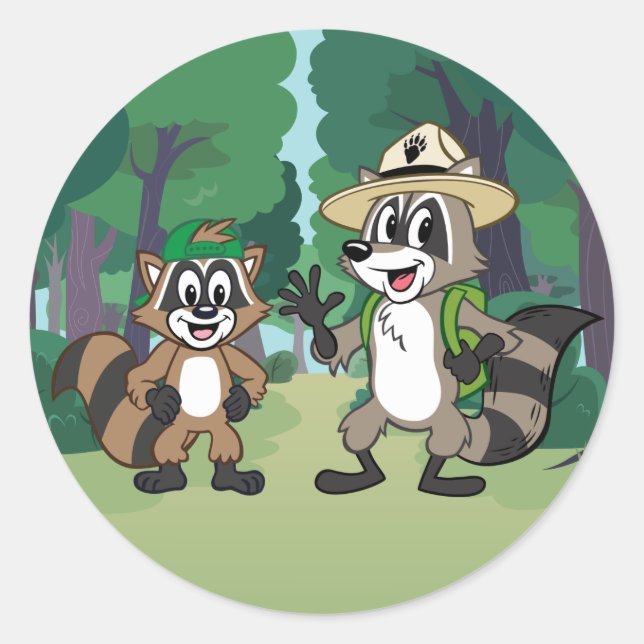 Sticker Rond Ranger Rick | Ranger Rick & Ricky (Devant)