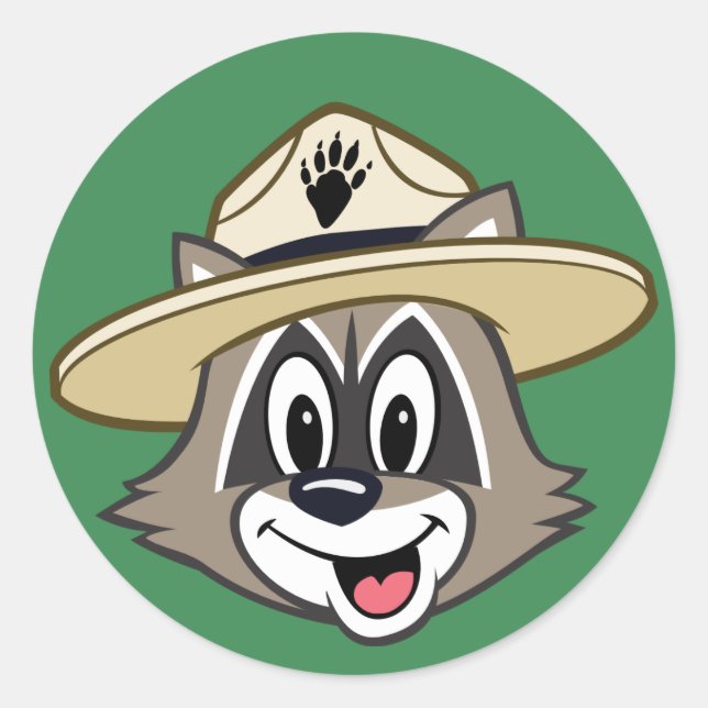 Sticker Rond Ranger Rick | Tête Rick Ranger (Devant)