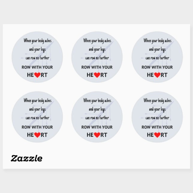 Sticker Rond Rangez avec votre motivation cardiaque (Feuille)