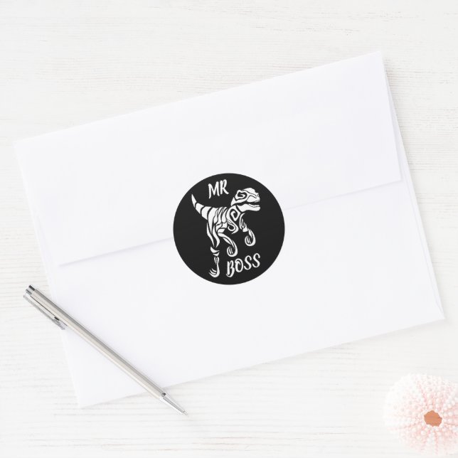Sticker Rond Rapateur fantôme blanc (Enveloppe)