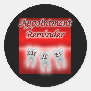 Sticker Rond Rappel de rendez-vous sourires