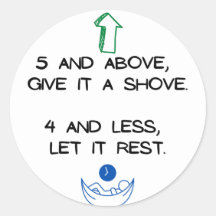 Rappel des mathématiques : 5 et au-dessus lui donn