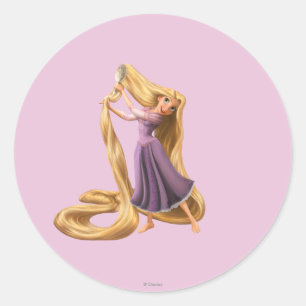 Sticker Rond Rapunzel brossage cheveux 2