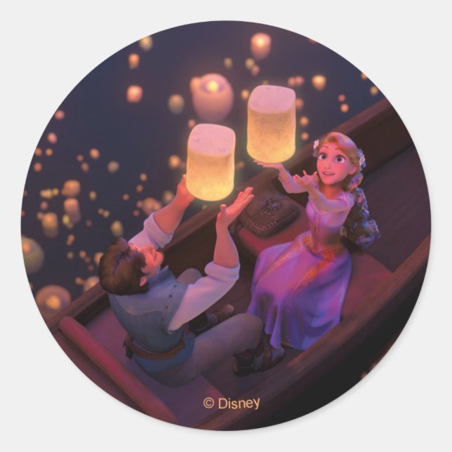 Sticker Rond Rapunzel | Faites votre propre magie (Devant)