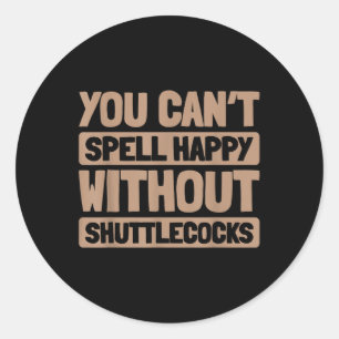 Sticker Rond Raquet Badminton - Joueur Court Racket Team Shutt