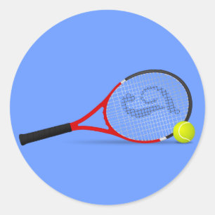 Sticker Rond Raquette et balle de tennis
