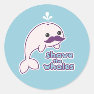 Sticker Rond Raser les baleines