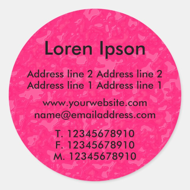 Sticker Rond Raspberry Essence Business / Profil (Devant)