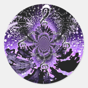 Sticker Rond Rassemblement d'amour_