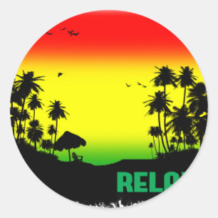 Sticker Rond rasta de relaxation