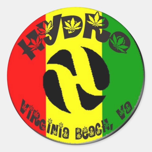 Sticker Rond Rasta Hydro (Devant)