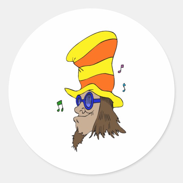 Sticker Rond Rasta Mann (Devant)