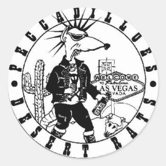 Sticker Rond Rat du désert de Peccadillos