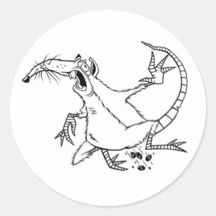 Sticker Rond rat ennemi