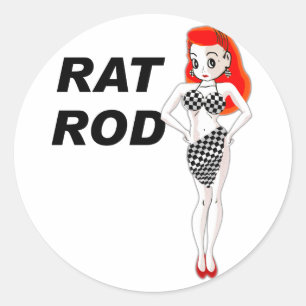 Sticker Rond Rat Rod