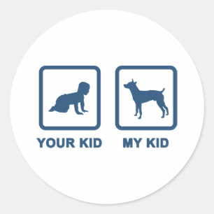 Sticker Rond Rat Terrier