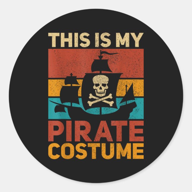 Sticker Rond Rate Ship Funny Rate Outfit Rate Costume Retro Rat (Devant)