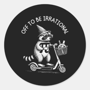 Sticker Rond Raton laveur drôle de maths jour de Pi pun irratio