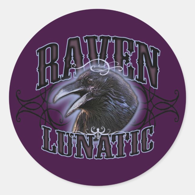 Sticker Rond Raven Lunatic (Devant)