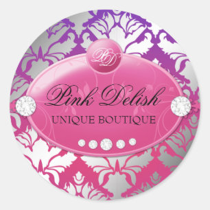 Sticker Rond rayonnement rose de pourpre d'autocollant de bâto
