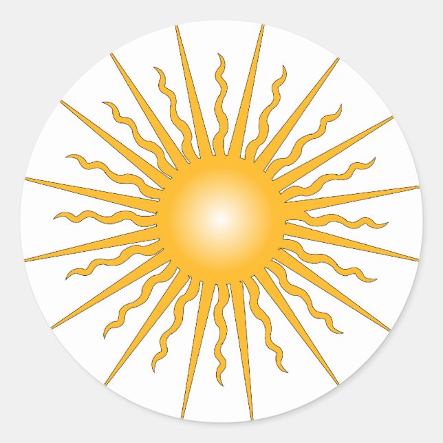Sticker Rond Rayons Sun Burst (Devant)