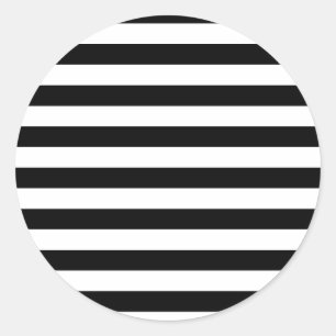 Sticker Rond Rayures noires