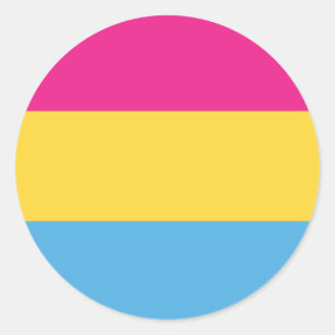 Sticker Rond Rayures Pansexual de la conception   de drapeau de