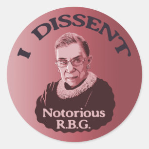 Sticker Rond RBG notoire - p