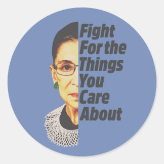 Sticker Rond RBG Ruth Bader Ginsburg Lutte Pour Les Choses