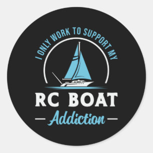 Sticker Rond RC Boat Addiction Remote Model Fundy RC Boats