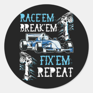 Sticker Rond RC Contrôle À Distance Course Ils Les Rompent