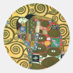 Sticker Rond Réalisations alias L'Embrassement de Gustav Klimt
