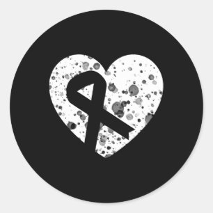 Sticker Rond Réandre l'amour avec un cœur graphique et un ruban