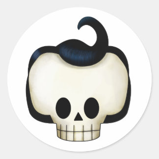 Sticker Rond Rebel Skull