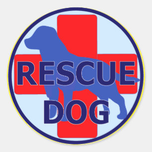 STICKER ROND RECHERCHE ET RÉCUPÉRATION CHIEN SARDA
