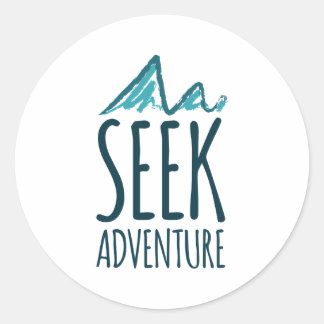 Sticker Rond Rechercher l'aventure