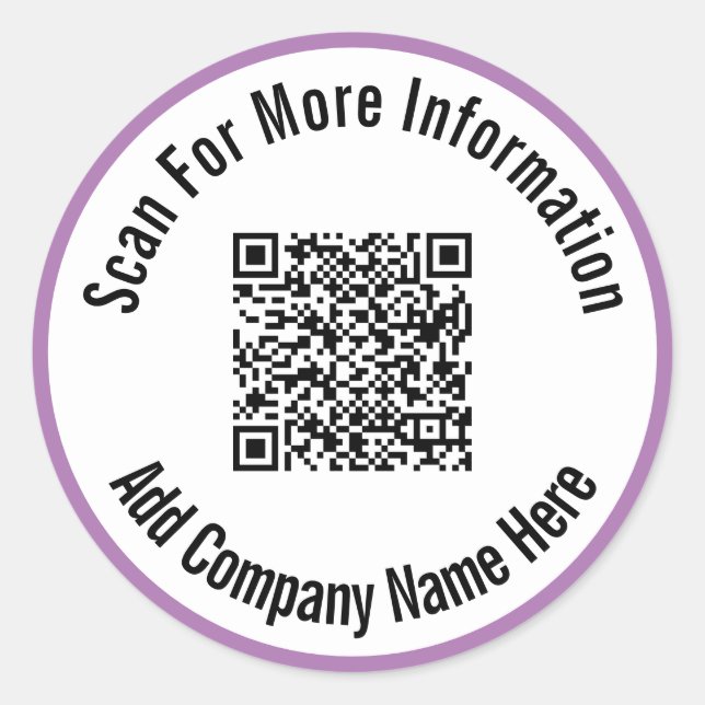 Sticker Rond Rechercher plus d'informations QR Code Lavender Bo (Devant)
