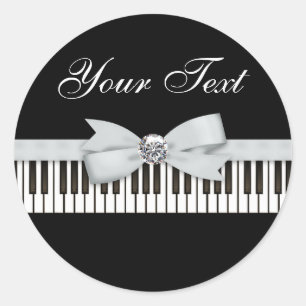 Sticker Rond Récital de touches de piano