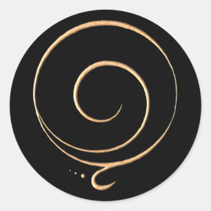 Sticker Rond Reconnaissance en or